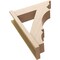 Ekena Millwork 8-in W x 28-in D x 36-in H Balboa Trad Rough Cedar Woodgrain TimberThane Outlooker, Primed Tan OUTUR080X28X36BOA04RCPR - alternate 6